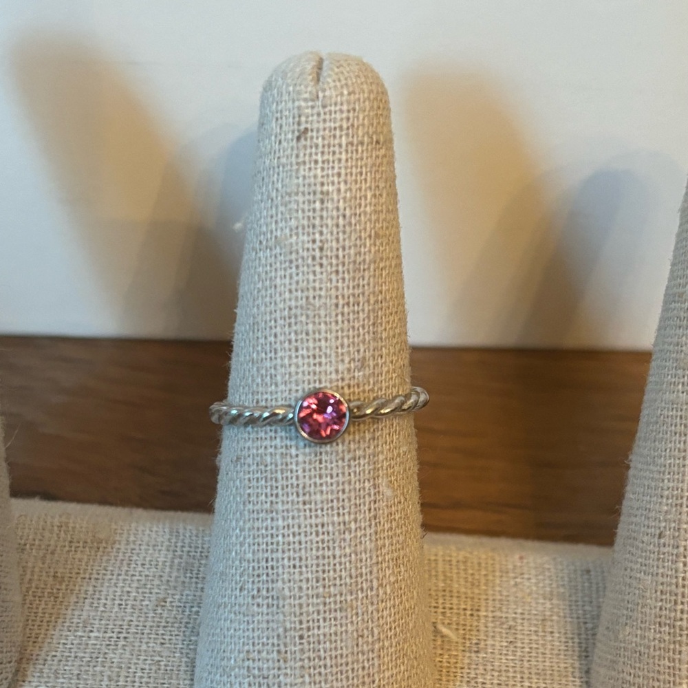 Silver “October” Ring